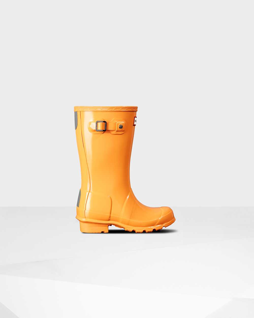 Kids Hunter Original Big Gloss Rain Boots Orange | USYNOP-635